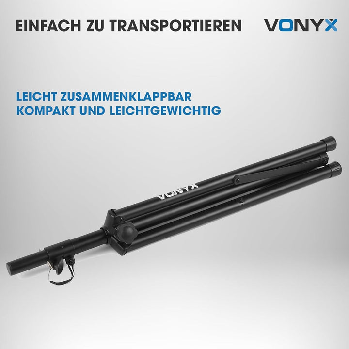 Vonyx Pro Lautsprecherständer (max. Last 80 kg) - Schwarz