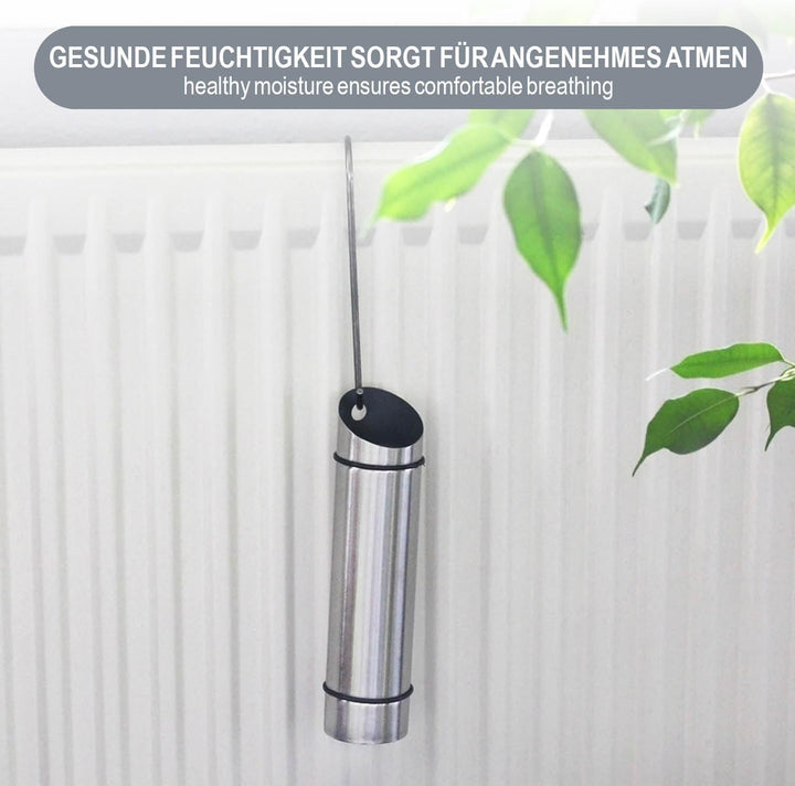 com-four® 4x Luftbefeuchter aus rostfreiem Edelstahl – Verdunster für Heizkörper zum Aufhängen – Was