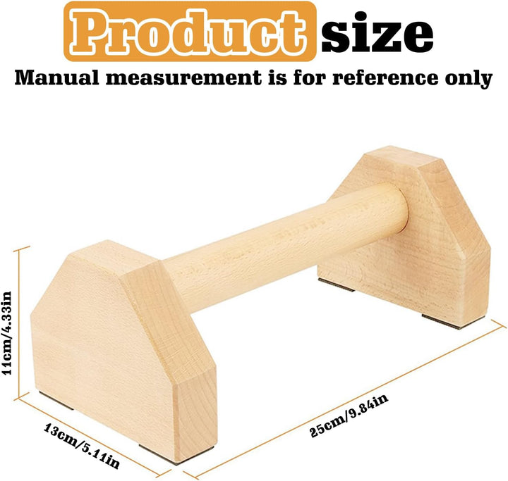 2 stück Holz Parallettes, Rutschfeste Push Up Bar, Yoga & Handstand Griffe für Indoor & Outdoor (1 P