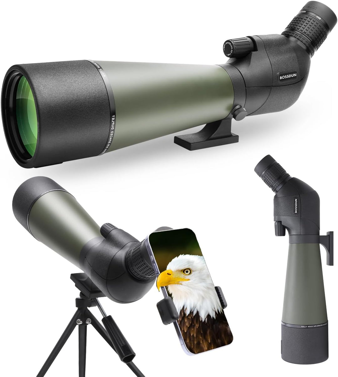 Spektiv 20-60x80, BOSSDUN ED Spektive, FMC Objektiv, BAK4 Ultra High Definition Spektiv mit Stativ,