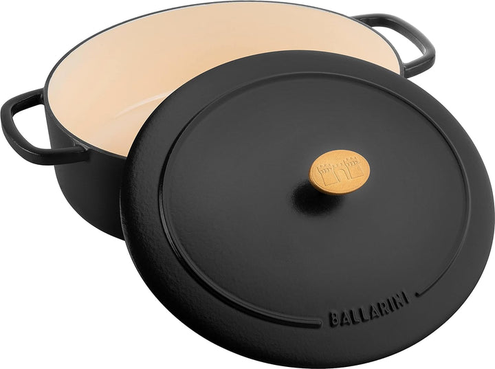 BALLARINI Bellamonte Auflaufform, Bräter, Dutch Oven, Emailliertes Gusseisen, Oval, 29 cm, 4,5 L, Sc