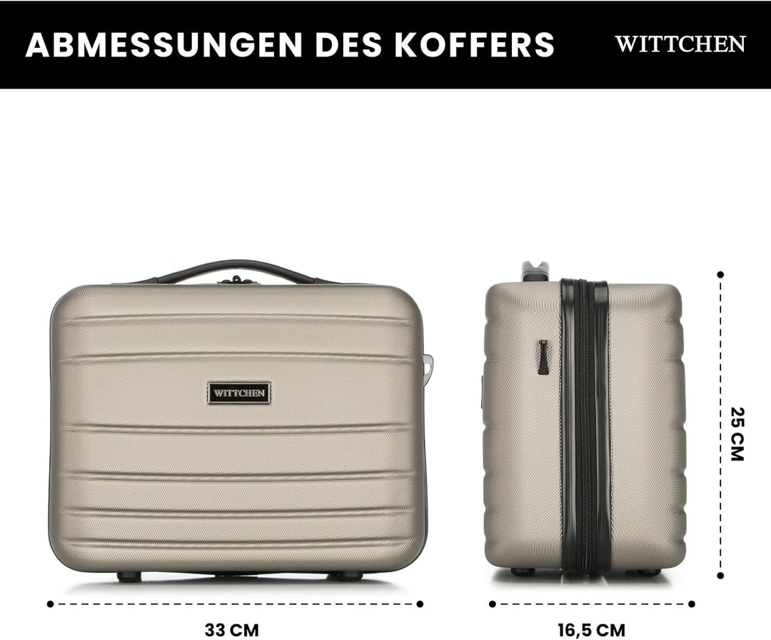 WITTCHEN Kosmetikkoffer Reisekoffer aus ABS Reisegepäck Kulturbeutel Kosmetiketui aus ABS Kosmetikta