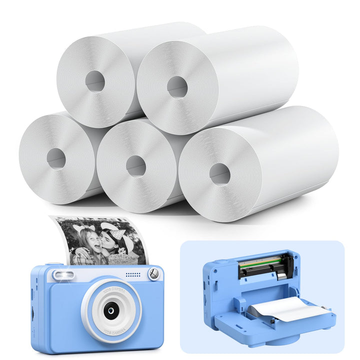 5 Rollen Druckpapier für Kinderkamera, Sofortdruck Thermopapier, Nachfüllpapier für Kinderkamera, So