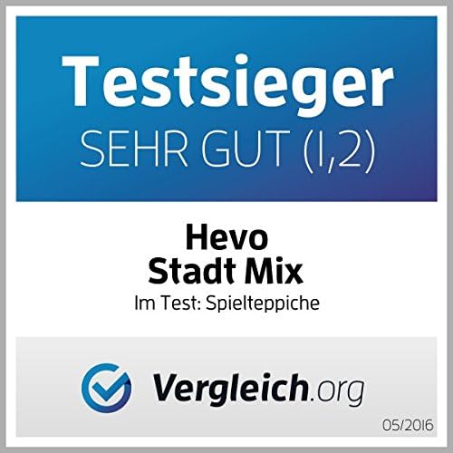 HEVO Stadt Mix Strassen Spielteppich | Kinderteppich 90x200 cm, 90x200 cm
