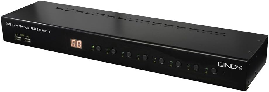 LINDY KVM Switch Pro USB Audio DVI-I 8 KVM-Umschalter