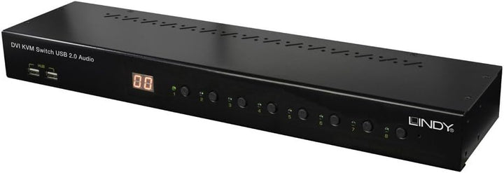 LINDY KVM Switch Pro USB Audio DVI-I 8 KVM-Umschalter