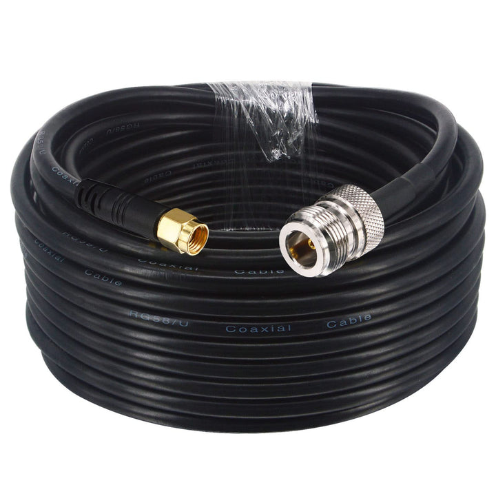 Boobrie RP-SMA Kabel Stecker auf N Buchse 15M Koaxialkabel RG58/U Antennenkabel Helium Stecker N Buc