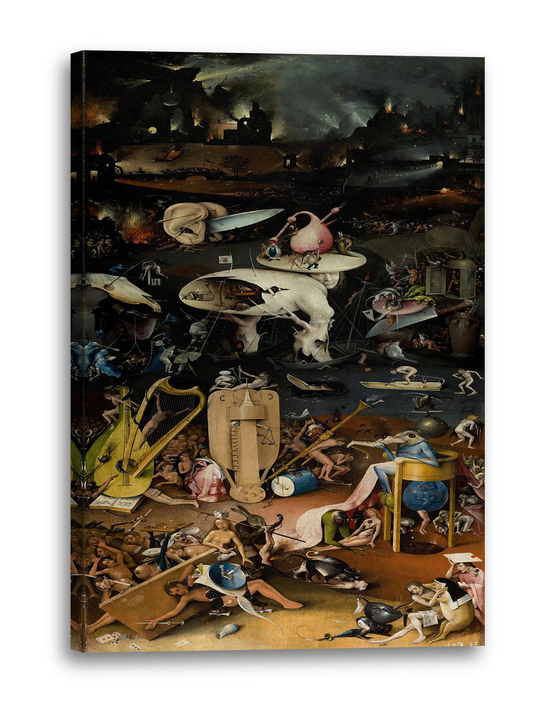 Printed Paintings Leinwand (60x80cm): Hieronymus Bosch - Der Garten der Lüste (1490/1510) - Recht 60