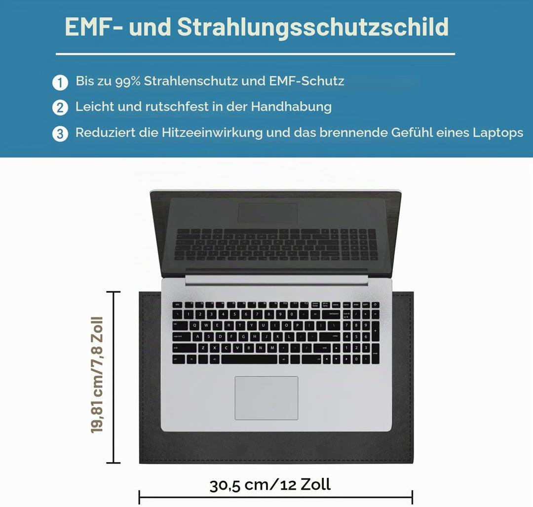Laptop Pad Protection, 30 * 40 cm, EMF-Schutz-Laptop-Pad, Strahlungsblockierendes Computer-Pad, EMF-