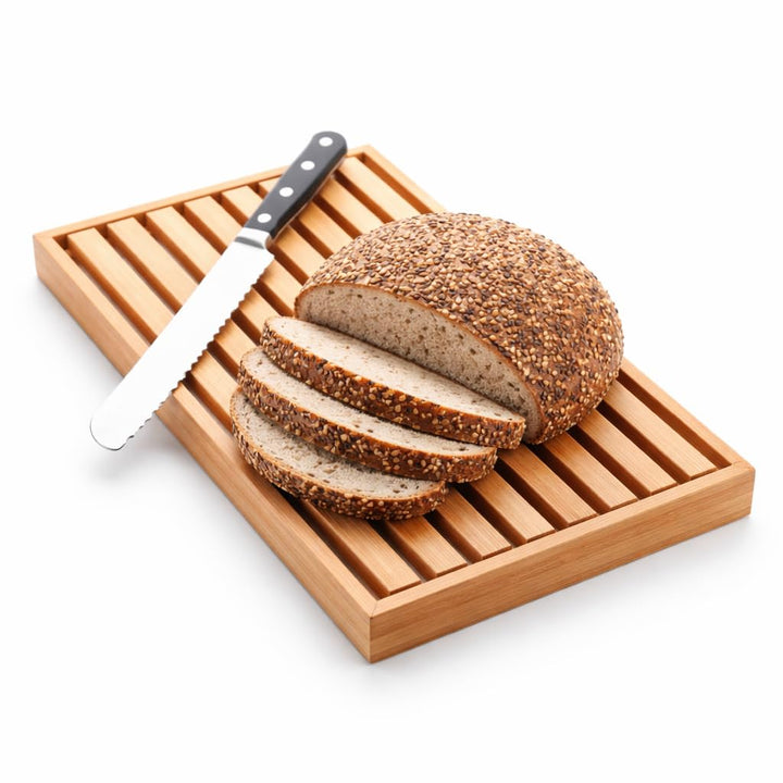 Point-Virgule Brotschneidebrett mit krümelrost, Schneidebrett mit Auffangschale, Schneidebrett Brot,