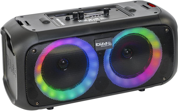 Batteriebetriebene Aktivbox ''Street-Sound'' 2 x 6.5''/16cm, 100W, mit Beleuchtung