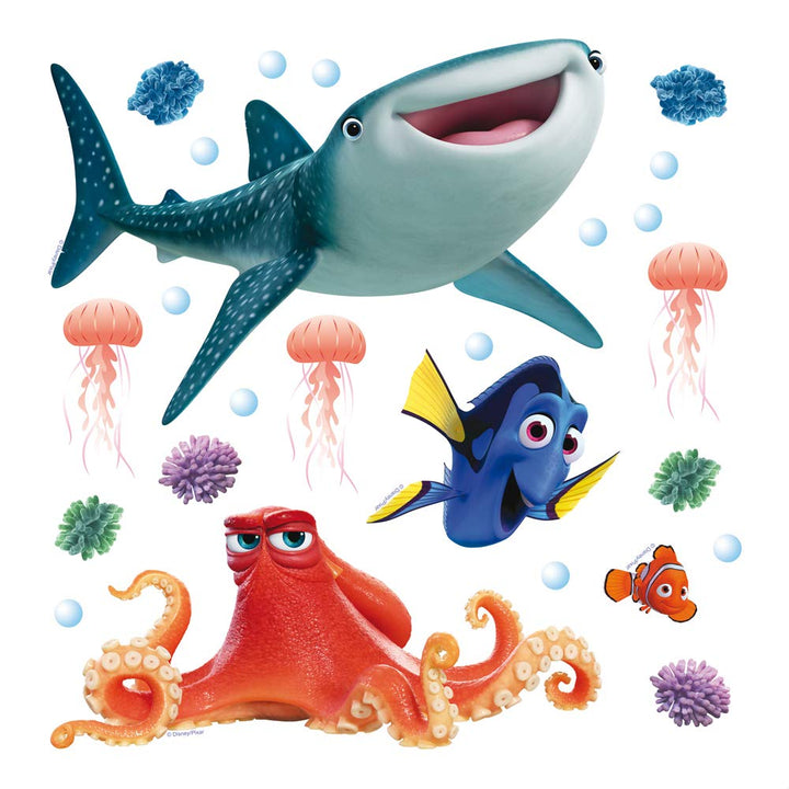 AG Design Dsiney Findet Dory Wand Sticker, PVC-Folie (Phtalate-Free), Mehrfarbig, 30 x 30 cm