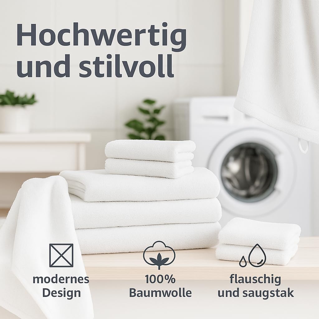 Betz Handtuch 6er Pack Handtücher Set Berlin Grösse 50x100 cm 100% Baumwolle - gut trocknend, leicht
