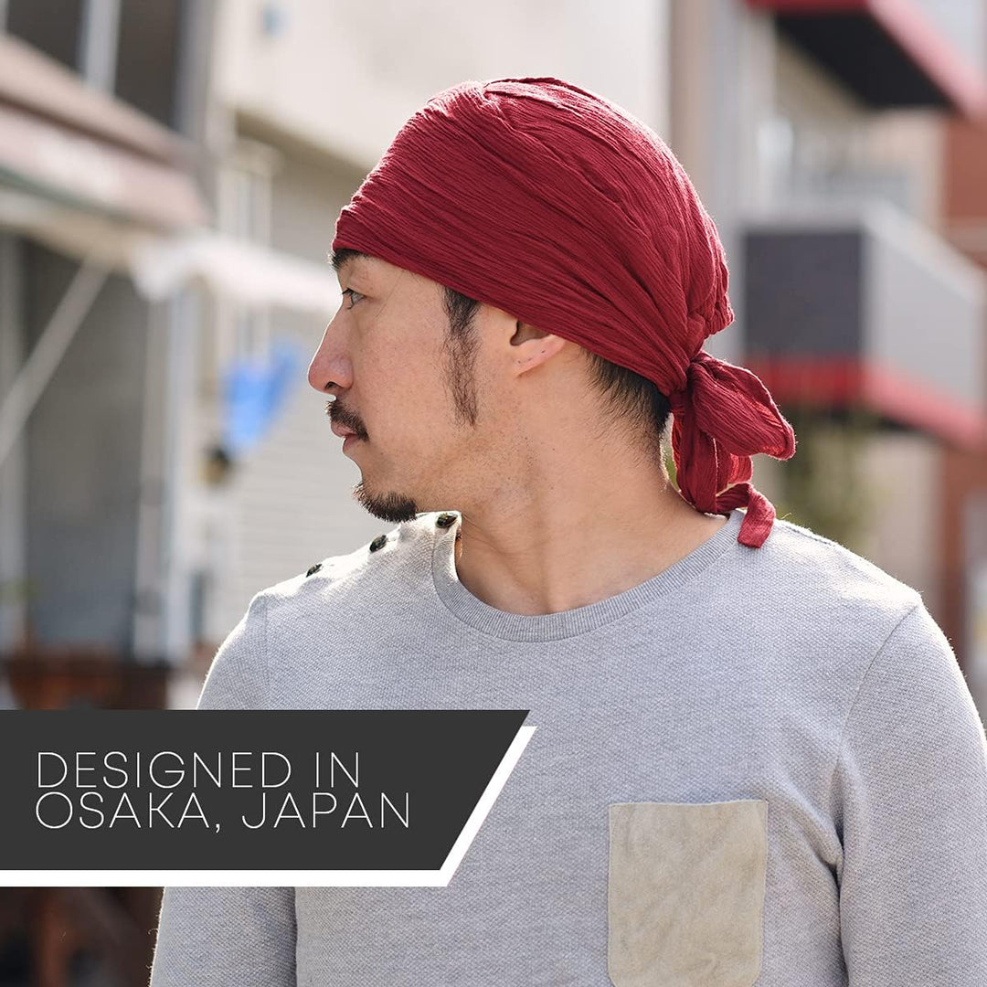 CHARM Raffen Turban Bandana Mütze Kopf Schal Alle Jahnreszeit Boho Schick Pirat Anthrazit, Anthrazit