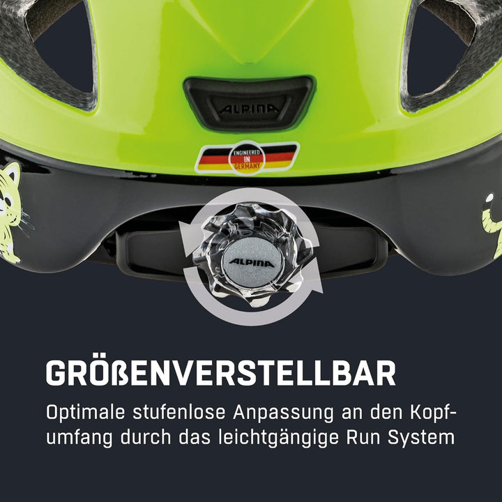 ALPINA XIMO Flash - Beleuchteter, Reflektierender, Leichter & Anpassbarer LED Fahrradhelm Für Kinder