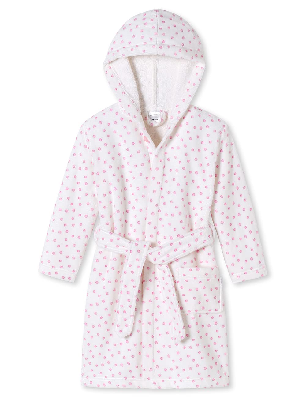 Schiesser Jungen Bademantel - Velour - Grösse 92 bis 140 104 weiss_179492, 104 weiss_179492
