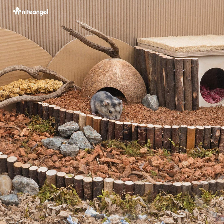 Niteangel Natürliches Kokosnuss-Hamster-Einstreu und Haustierstreu für Zwerghamster, Gerbils, Mäuse,