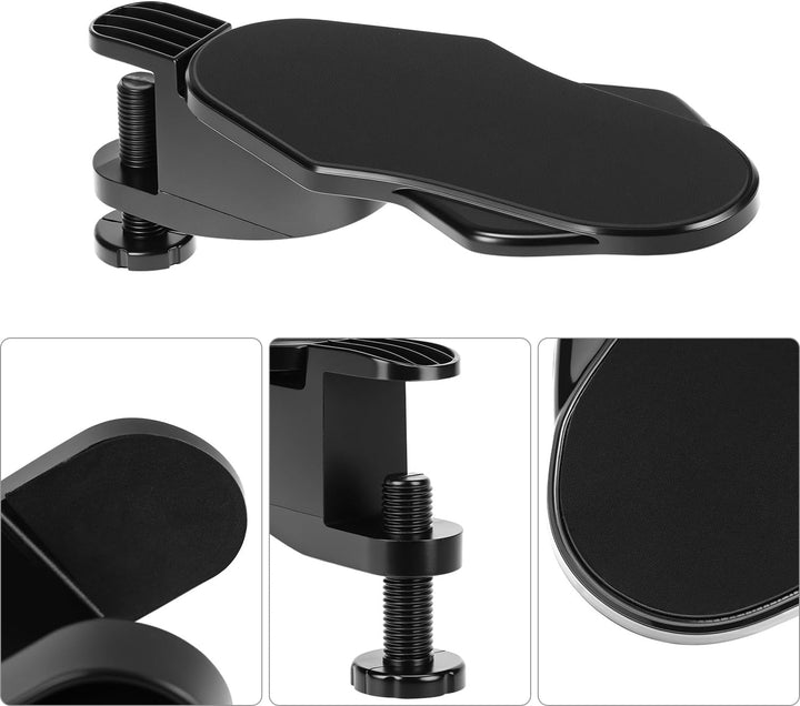 QWORK® 2er Set Schreibtisch-Verlängerung für Arm- und Handgelenkstütze, 180° Drehbare, Kunststoff Ar