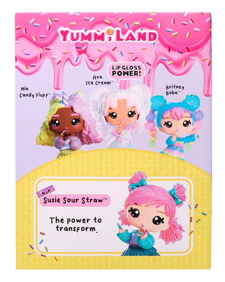 Yummiland Large Doll - Susie Sour Straw - Enthält 1 Puppe, Duftenden Lipgloss zum Selbermachen, Anpa