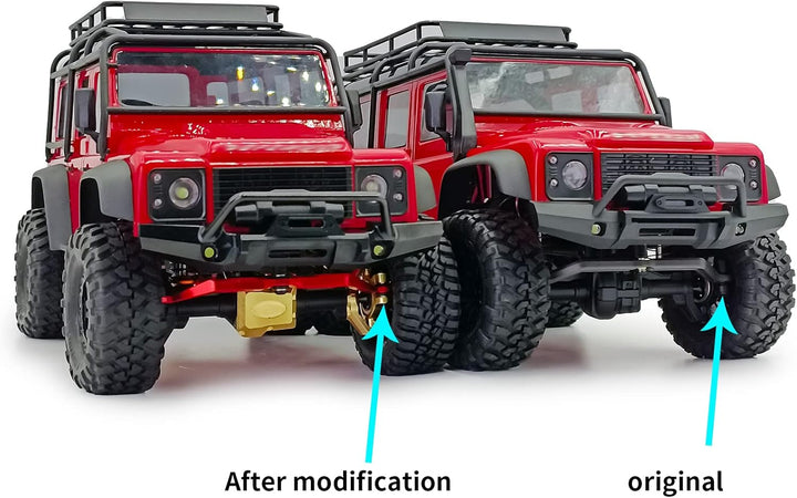 Runup Messing-Achsschenkelblöcke für 1:18 RC-Crawler TRX4M, präzisionsgefertigte CNC-Upgrade-Teile,