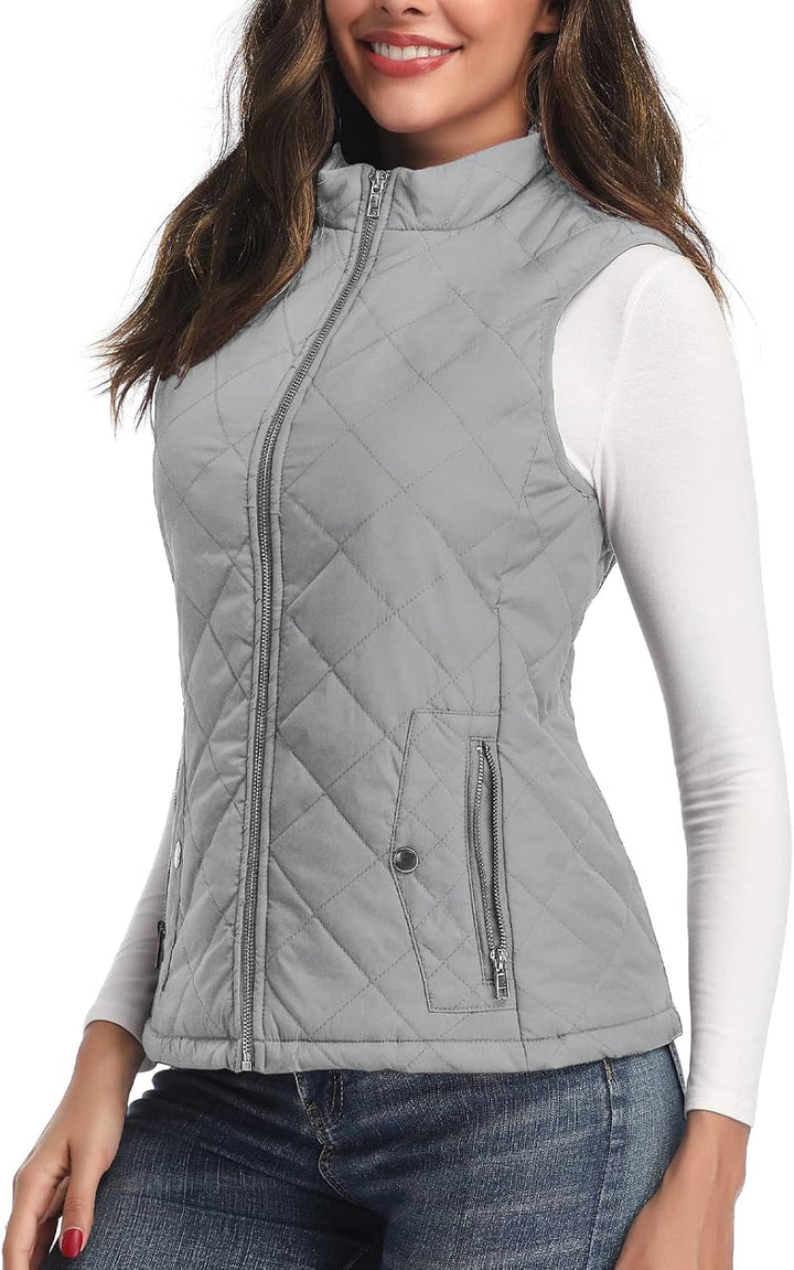 LONGKING Damen Regular Fashion Vests S Grau, S Grau