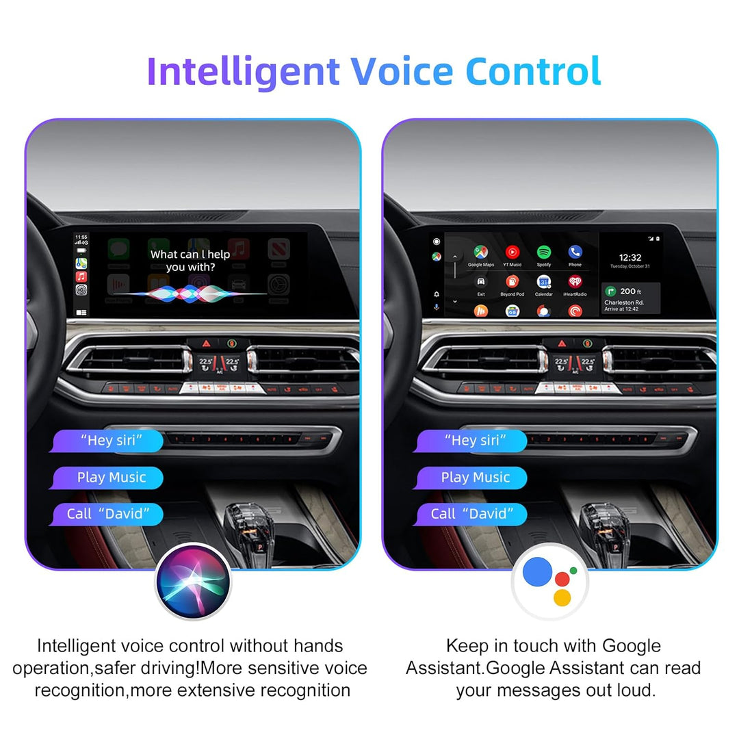EZoneTronics Wireless CarPlay & Android Auto Retrofit Kit Decoder Box für BMW mit EVO MGU ID5 ID6 ID