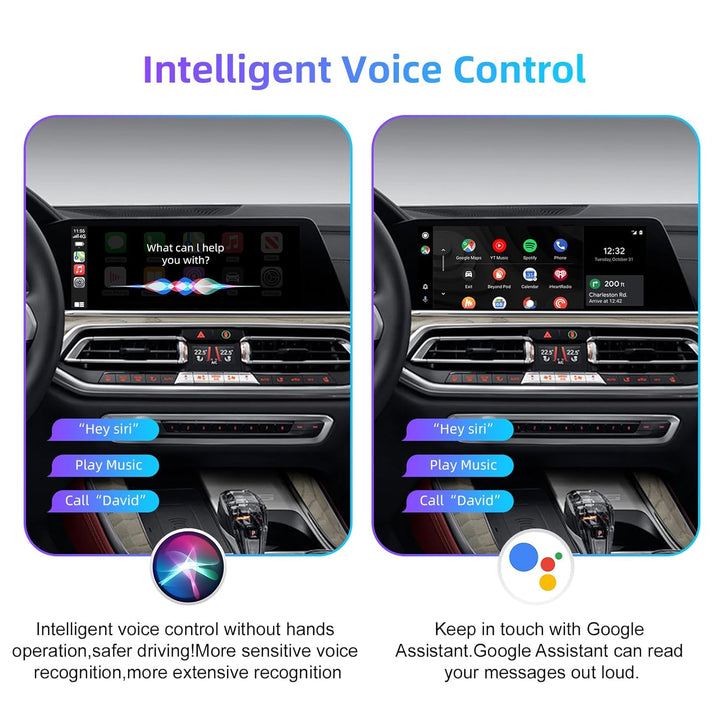 EZoneTronics Wireless CarPlay & Android Auto Retrofit Kit Decoder Box für BMW mit EVO MGU ID5 ID6 ID