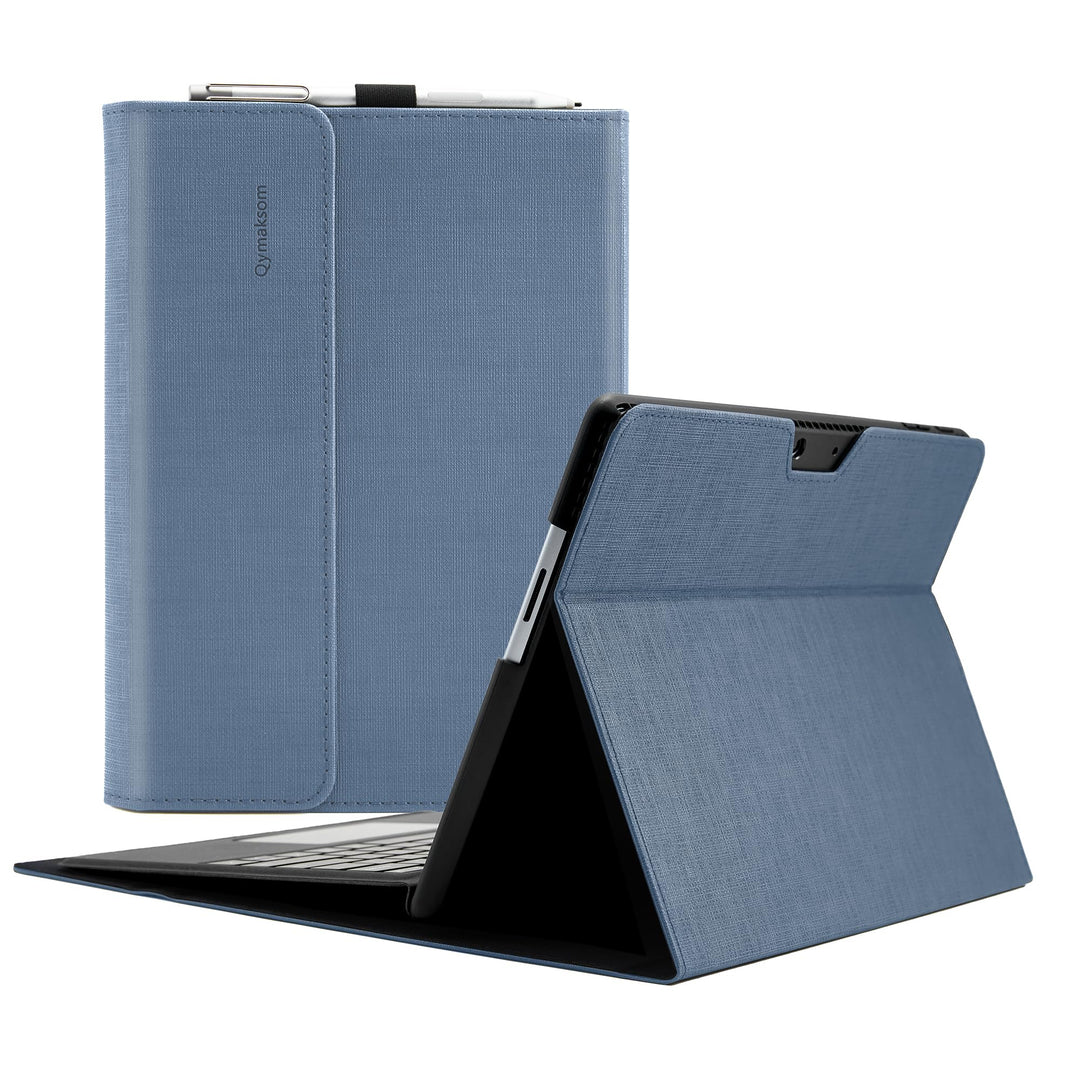 Qymaksom Hülle für Microsoft Surface Pro 9 13 Zoll (2022),Leder Schutzhülle Surface Pro 9 Tasche mit