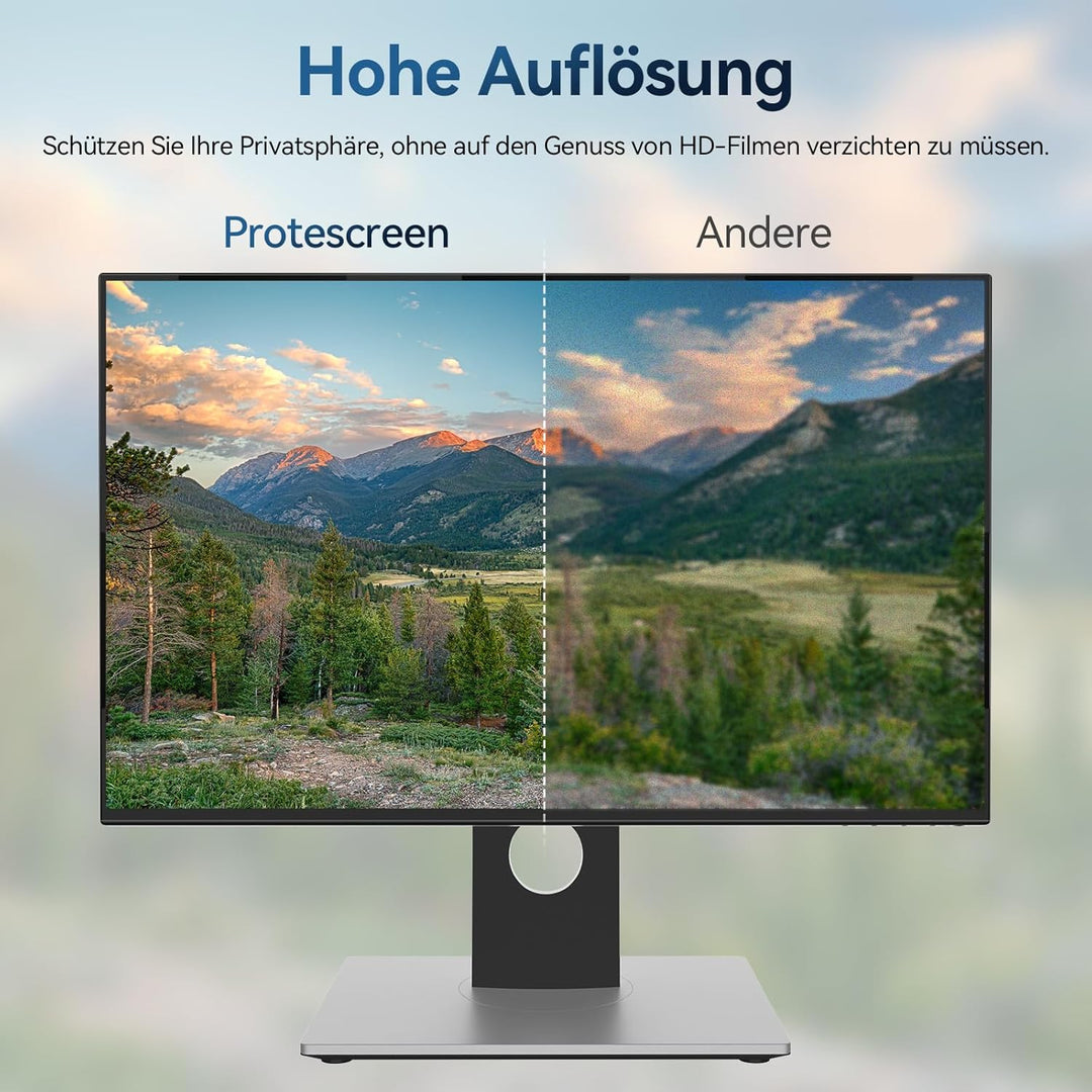 Magnetischer Computer Sichtschutzfolie 24 Zoll 16:9, Anti Blaulicht Blendschutz Displayschutz, 24" M