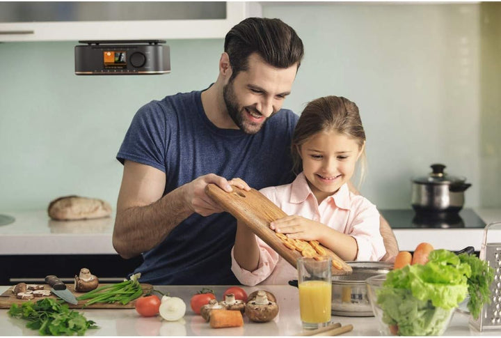Hama Digitalradio für FM/DAB/DAB+ Empfang, DR350, unterbaufähig (Unterbau-Küchenradio, Farbdisplay,