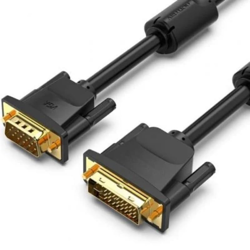 Konverter – DVI-D-zu-VGA-Konverter von 2 m, ermöglicht den Anschluss von Geräten mit verschiedenen S