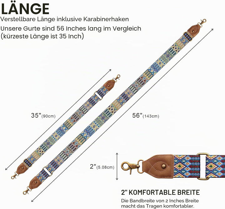 Nefelibata Breiter Schulterriemen, Verrücktes Pferdeleder Verstellbarer Ersatz für Geldbörsenriemen,