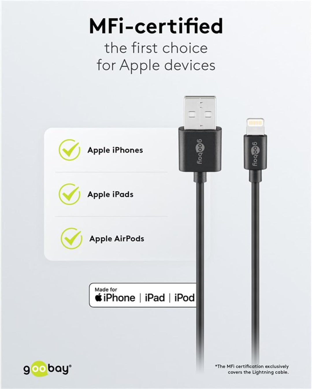 goobay 44995 USB Netzteil + Ladekabel Set / 2 Port Adapter für Steckdose 2,4 A (12W) USB-Netzteil mi