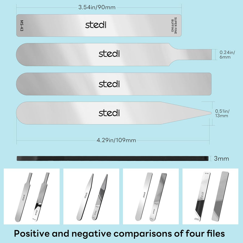 Stedi Hobby Model Polishing Tools 4 PCS, Ultimate Precision Files 