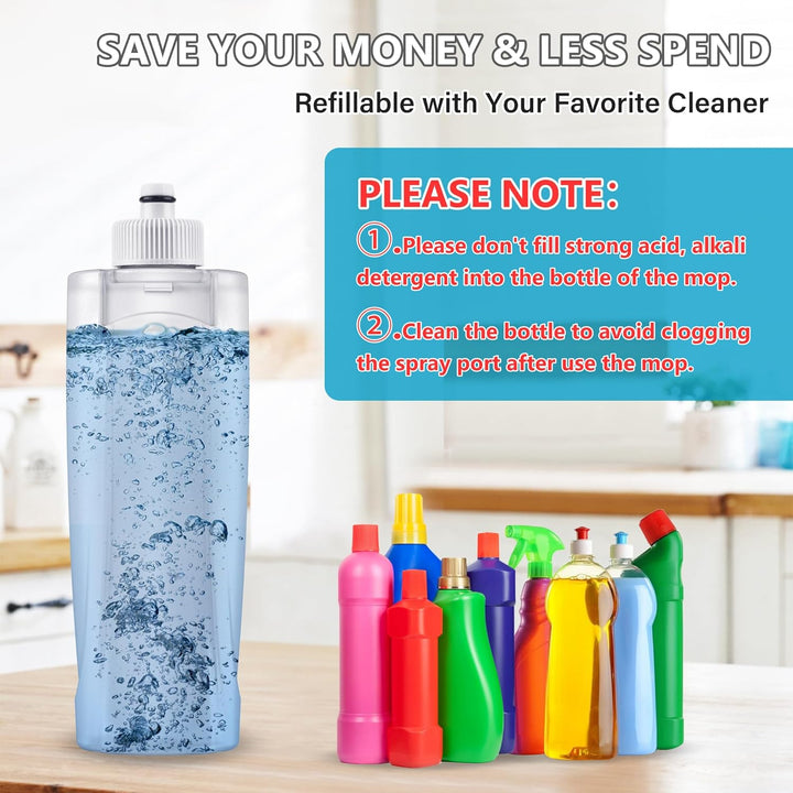 Wischer mit Sprühfunktion, MEXERRIS Sprühwischer Bodenwischer mit Wassertank 360 Grad Rotierender Wi