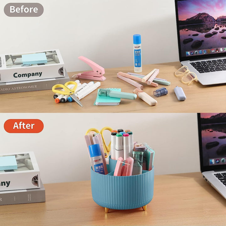 360 Grad Drehbarer Kosmetikorganizer, 2 Stück Make Up Organizer Lidschattenpinsel Lippenstift Etui,