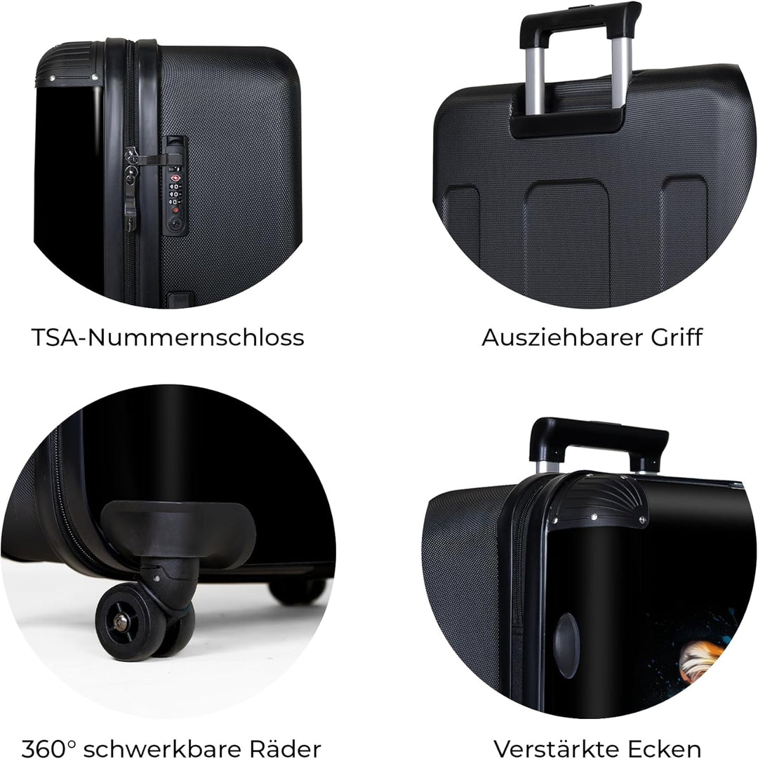 Koffer XL Gross 77x51.5x28 cm Reisekoffer mit Rollen Leicht Trolley grosser Hartschalenkoffer Rollko