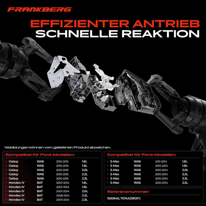 Frankberg Türschloss Zentralverriegelung 10-Polig Vorne Rechts Kompatibel mit Galaxy WA6 2006-2015 M