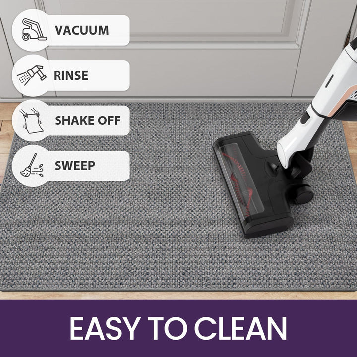DEXI Schmutzfangmatte Innen 61 x 92 cm, rutschfest Fussmatte waschbar, absorbierend Fussmatte, Dünne