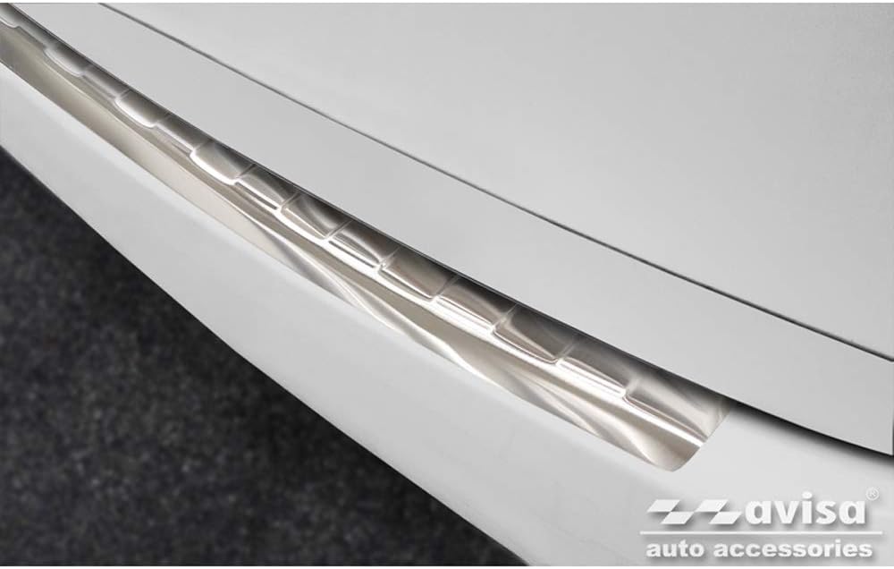 Avisa Edelstahl Heckstossstangenschutz kompatibel mit Porsche Cayenne II 2010-2014 & FL 2014- 'Ribs'