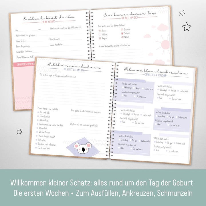 Babyalbum [Happy Pingu] Baby-Tagebuch für Schwangerschaft und das erste Jahr | Erinnerungsalbum zur