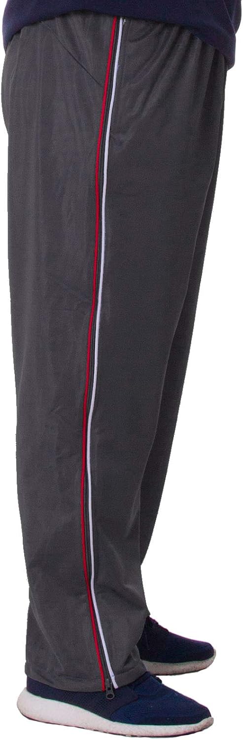 Henry Terre Herren Reha Sweat Hose Sporthose Durchgehender Reissverschluss, Anthrazit