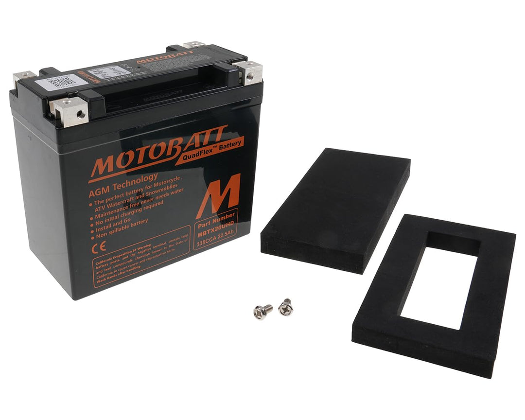 MOTOBATT Batterie 12 V 21 Ah (MBTX20UHD) [wartungsfrei &amp; versiegelt] kompatibel für Harley Davidson