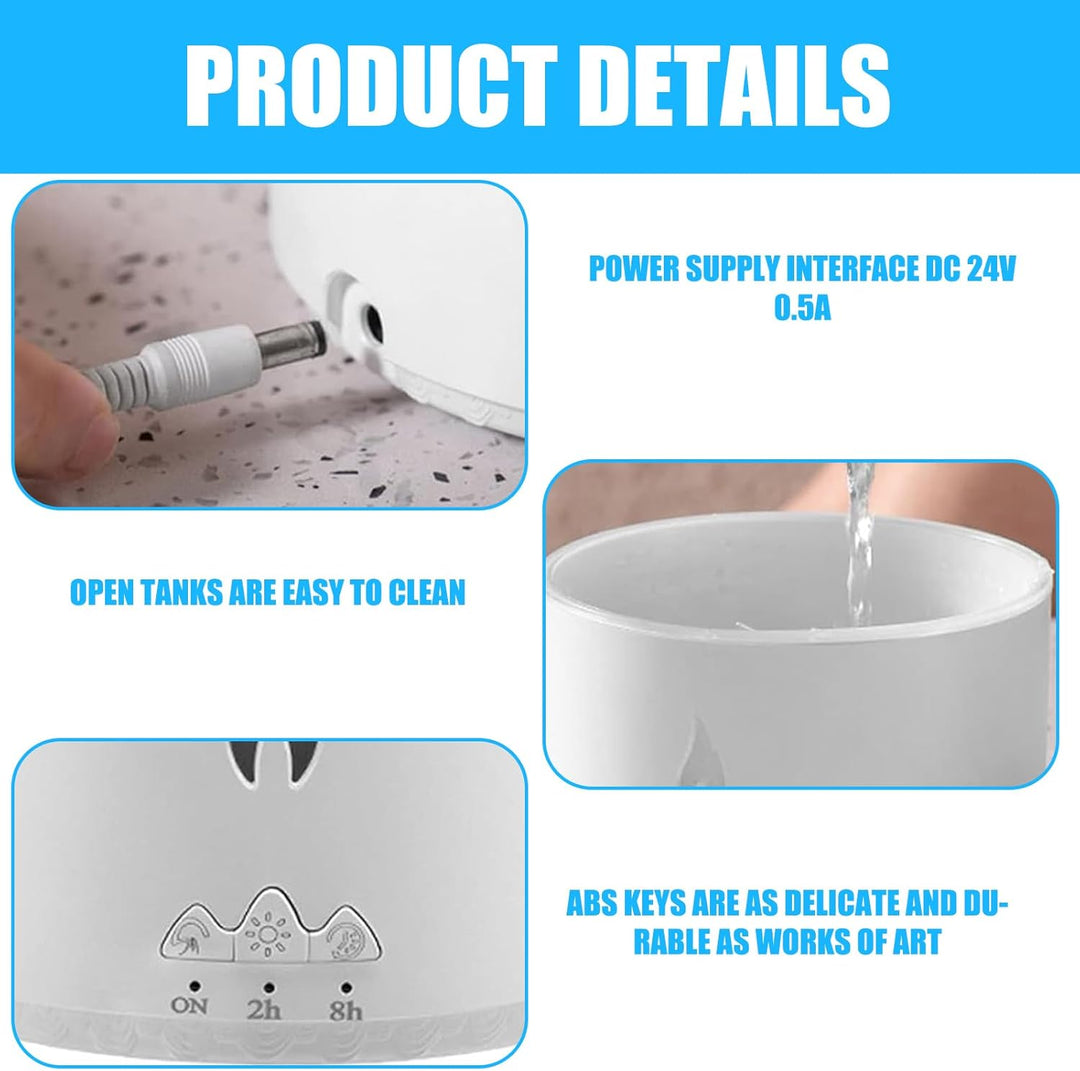 Vulkan-Luftbefeuchter Flammen Aroma Diffusor, 360ML Volcano-Diffuser Luftbefeuchter Schlafzimmer,Gro