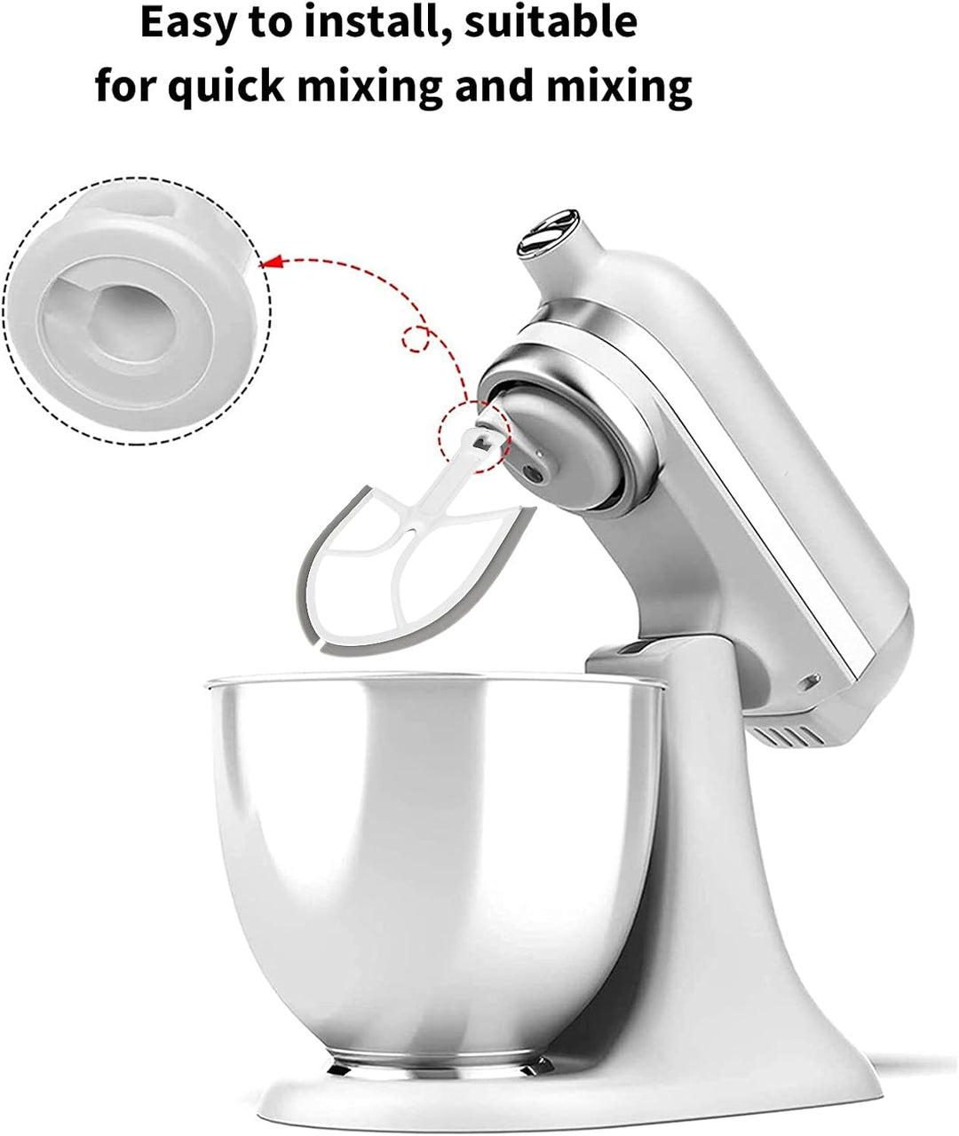 Flex Beater für Tilt-Head Standmixer für 5QT Bowl-Lift Standmixer Mixer Whip Mixing Head Ersatz