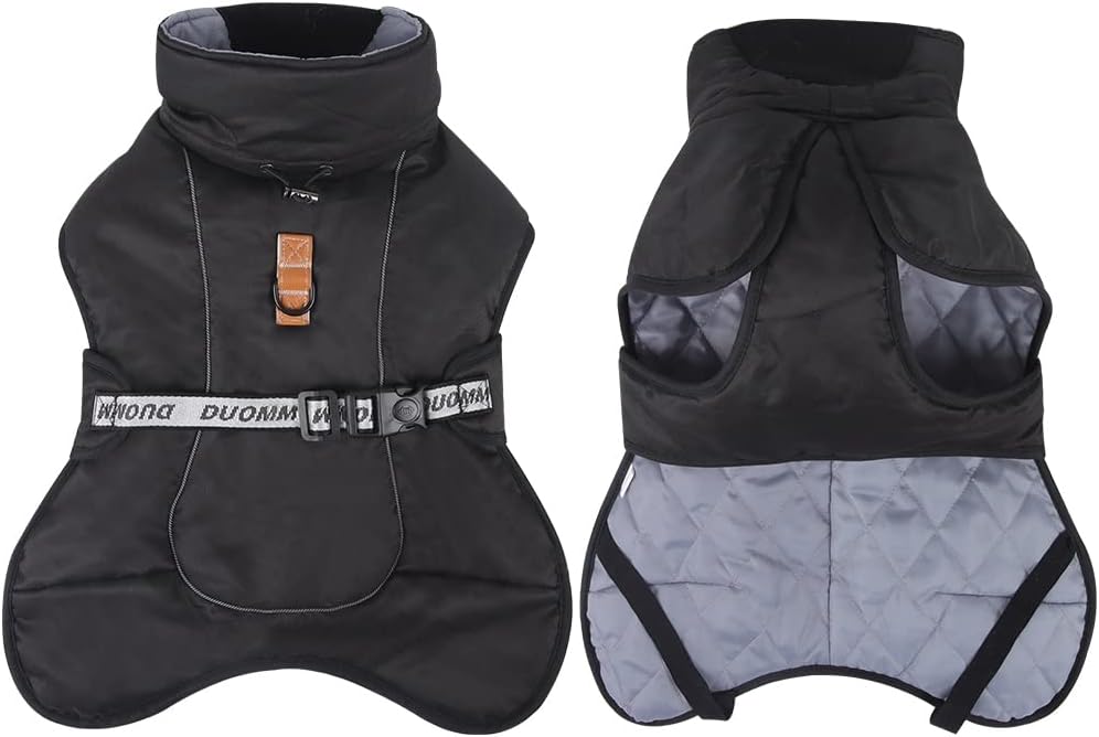 Hundemäntel Wasserdicht Winddicht Warm Winter Sicher mit Gewinde Reflektierende Streifen Jacke für M