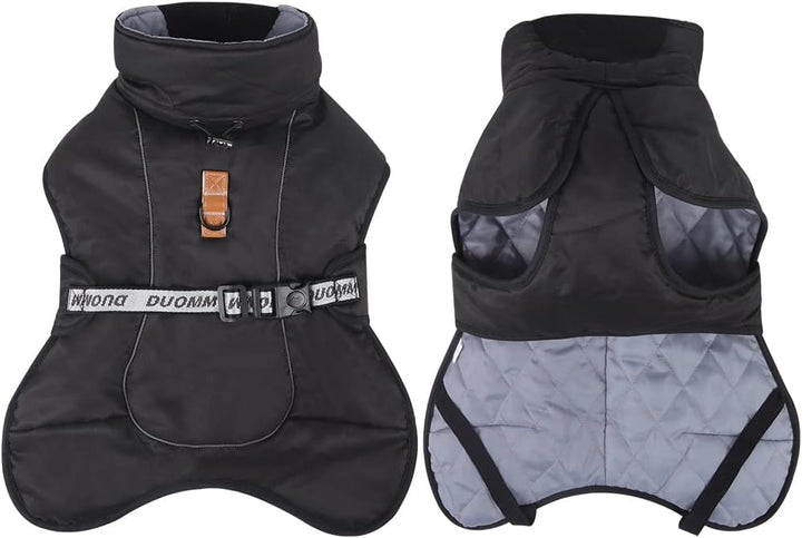 Hundemäntel Wasserdicht Winddicht Warm Winter Sicher mit Gewinde Reflektierende Streifen Jacke für M