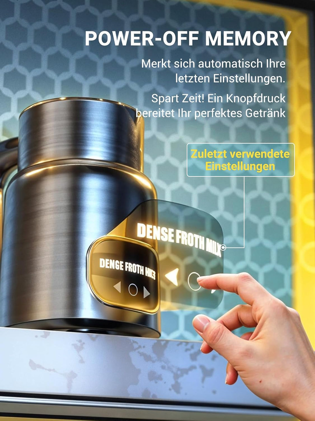 Milchaufschäumer Elektrisch Doppelbechern 600ml & 400ml, Milchaufschäumer Induktion ohne Anbrennen,