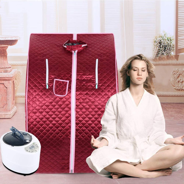 Tragbare Sauna Willowybe，Mini Dampfsauna für Zuhause，Einzel Portable Sauna Raum Kann Müdigkeit Linde