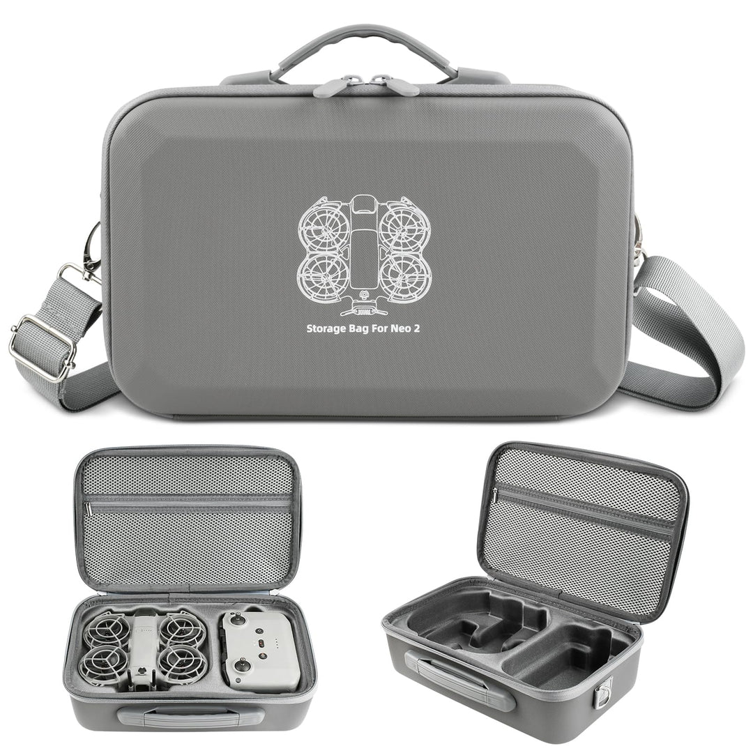 Tasche Kompatibel mit DJI Neo 2, PU Tragetasche Case mit Schultergurt, Leichte Schutztasche Aufbewah